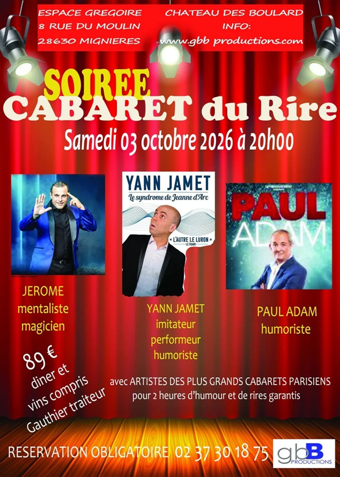 MIGNIÈRES - Soirée cabaret du rire
