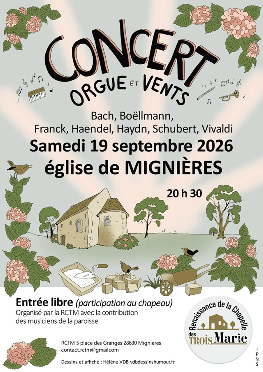 MIGNIÈRES - Concert orgue et vents