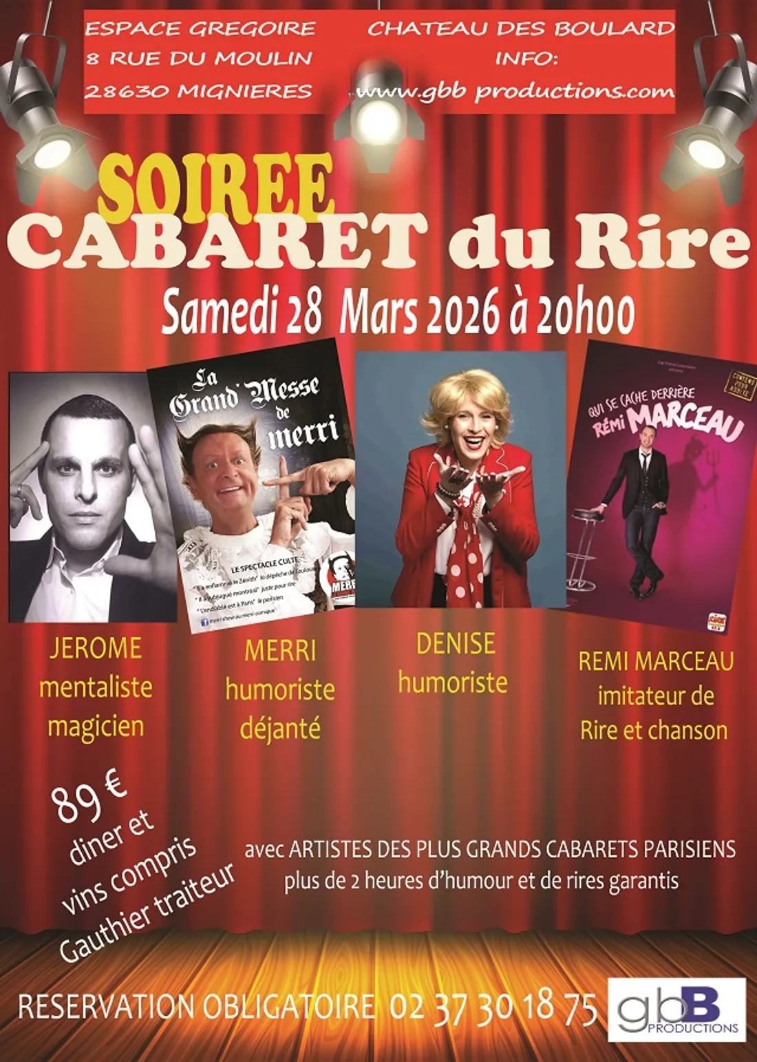 MIGNIÈRES - Soirée « Cabaret du Rire »
