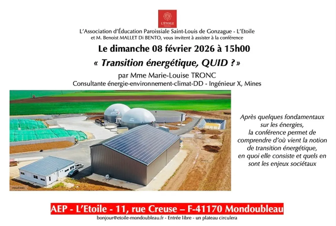 MONDOUBLEAU (41) - Conférence : Transition énergétique quid ?