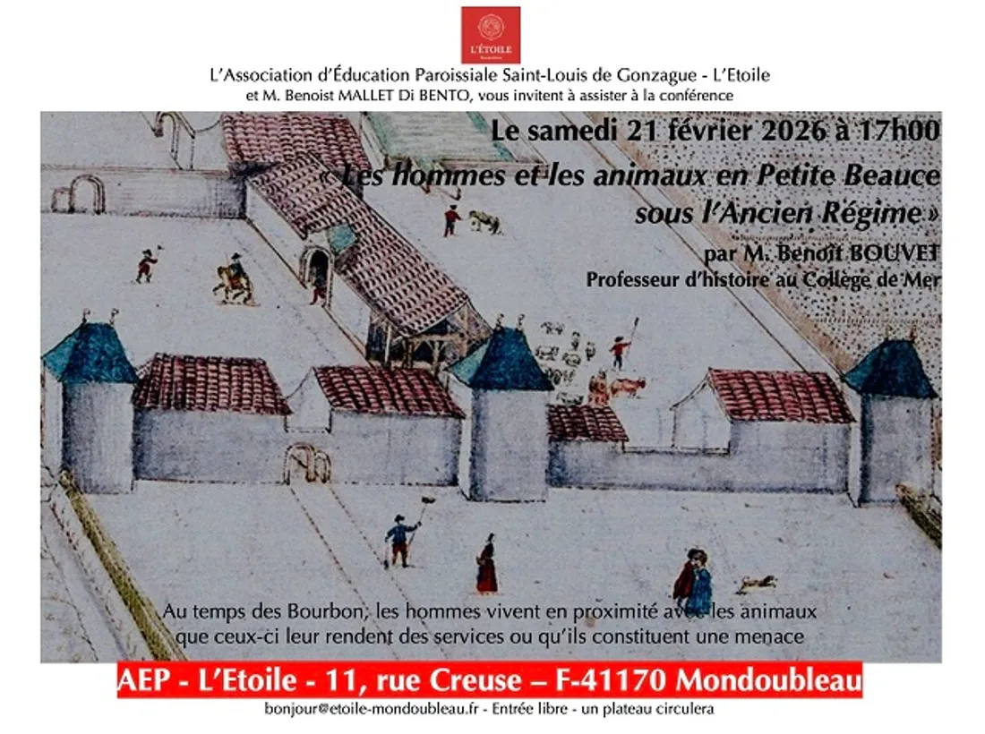 MONDOUBLEAU (41) - Conférence : Les hommes et les animaux en Petite Beauce sous l'Ancien Régime