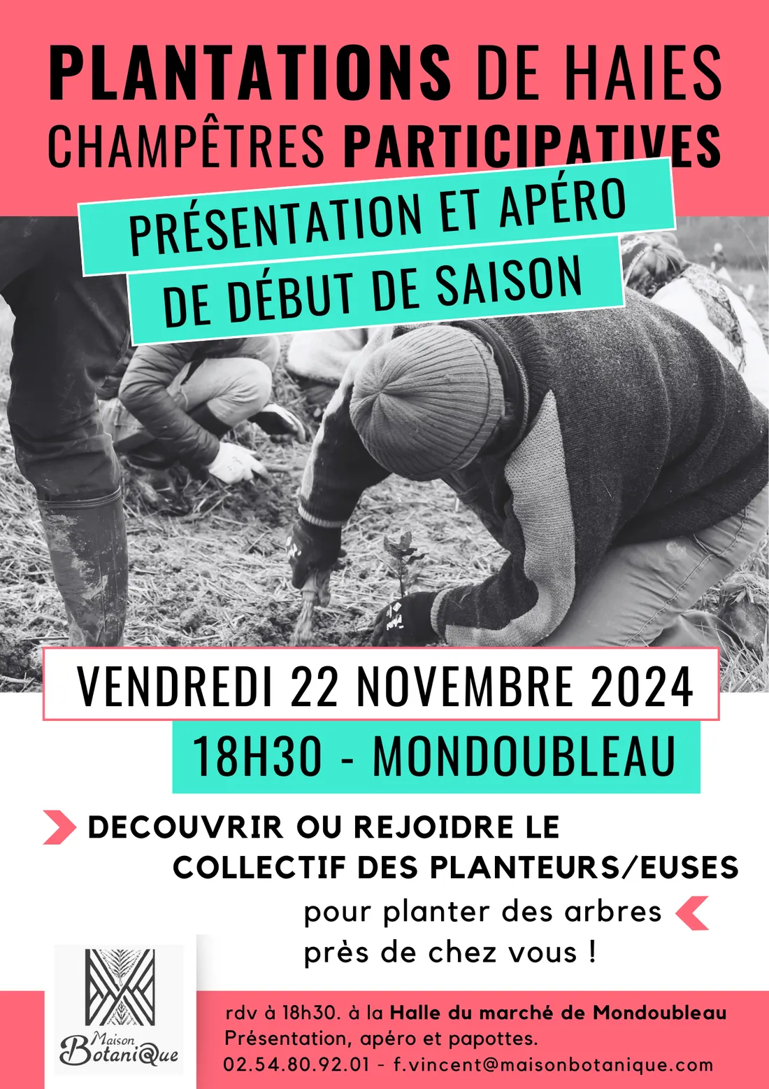 MONDOUBLEAU (41) - Plantation de haies champêtres participatives : présentation