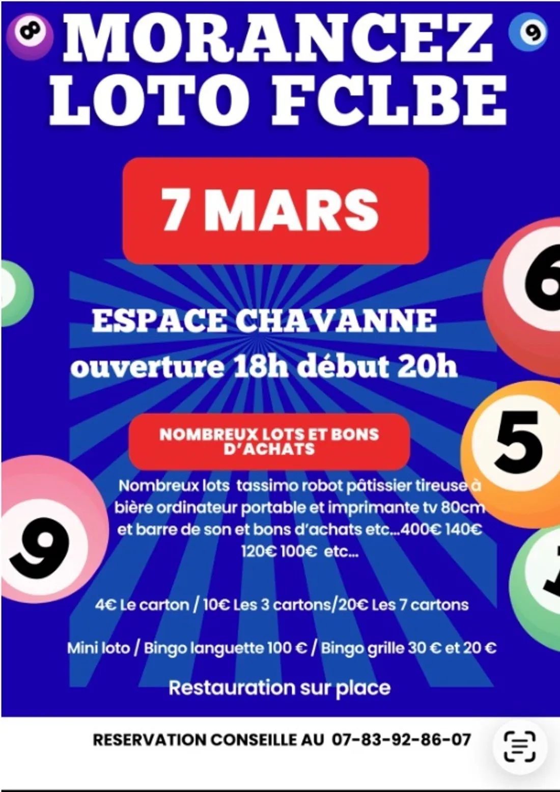 MORANCEZ - Loto du FC Les Bords de l'Eure