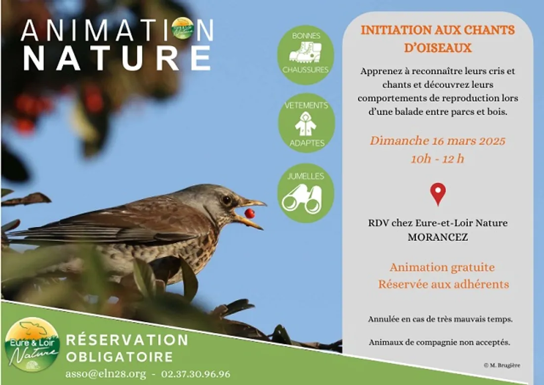 MORANCEZ - Nature : Initiation aux chants d'oiseaux