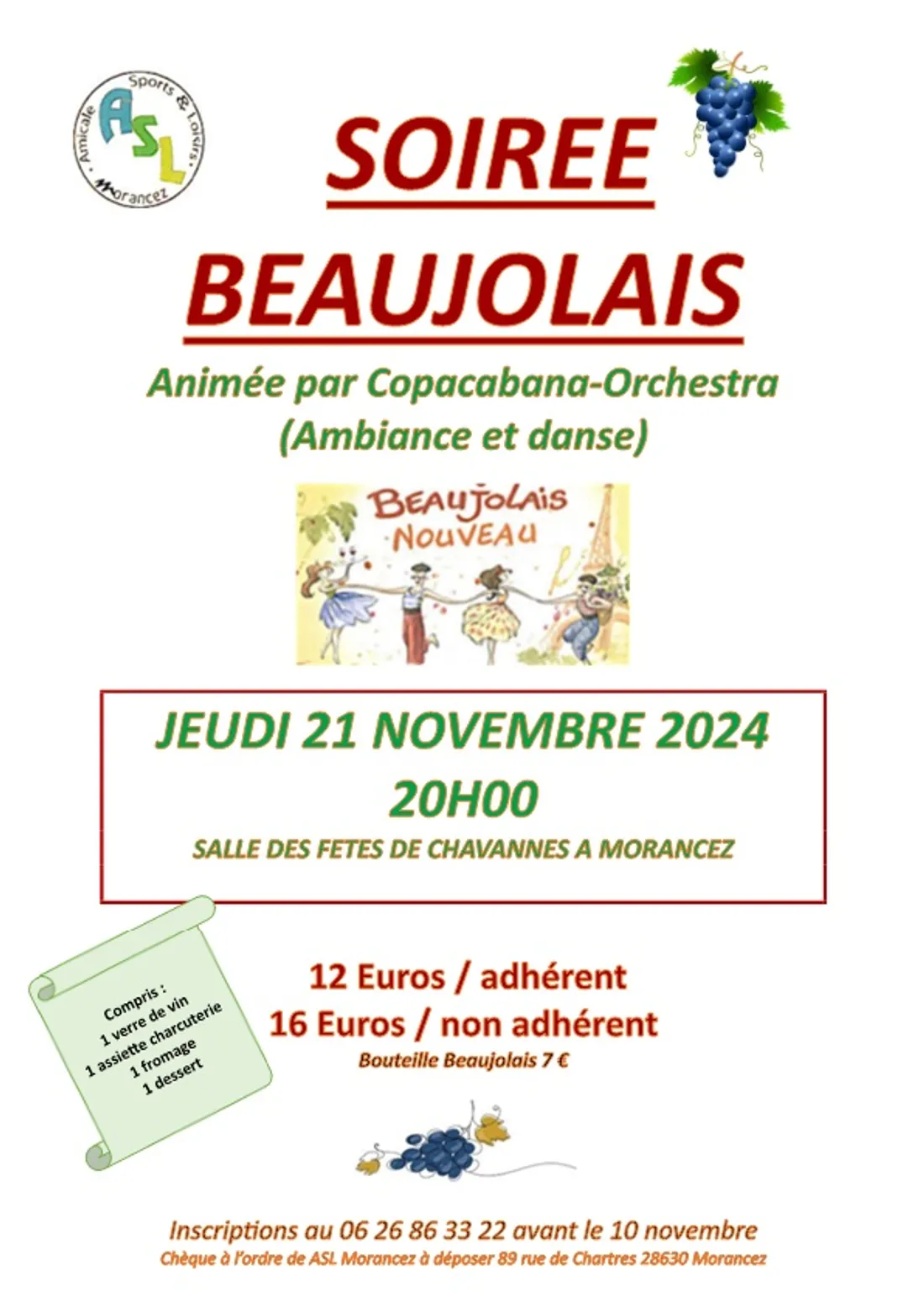 MORANCEZ - Soirée Beaujolais de l'ASL