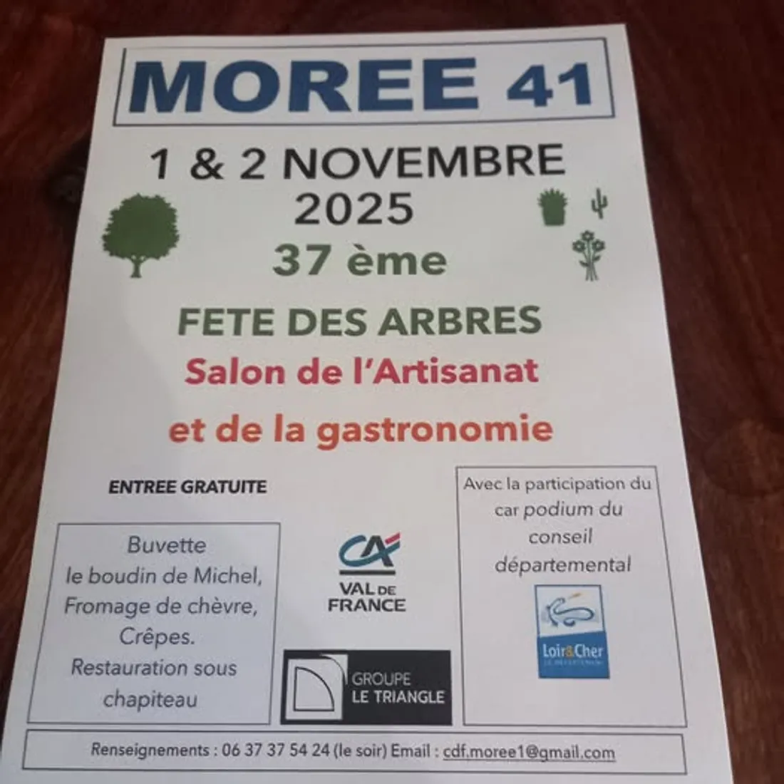 MORÉE (41) - 37e fête des arbres, salon de l'artisanat et de la gastronomie