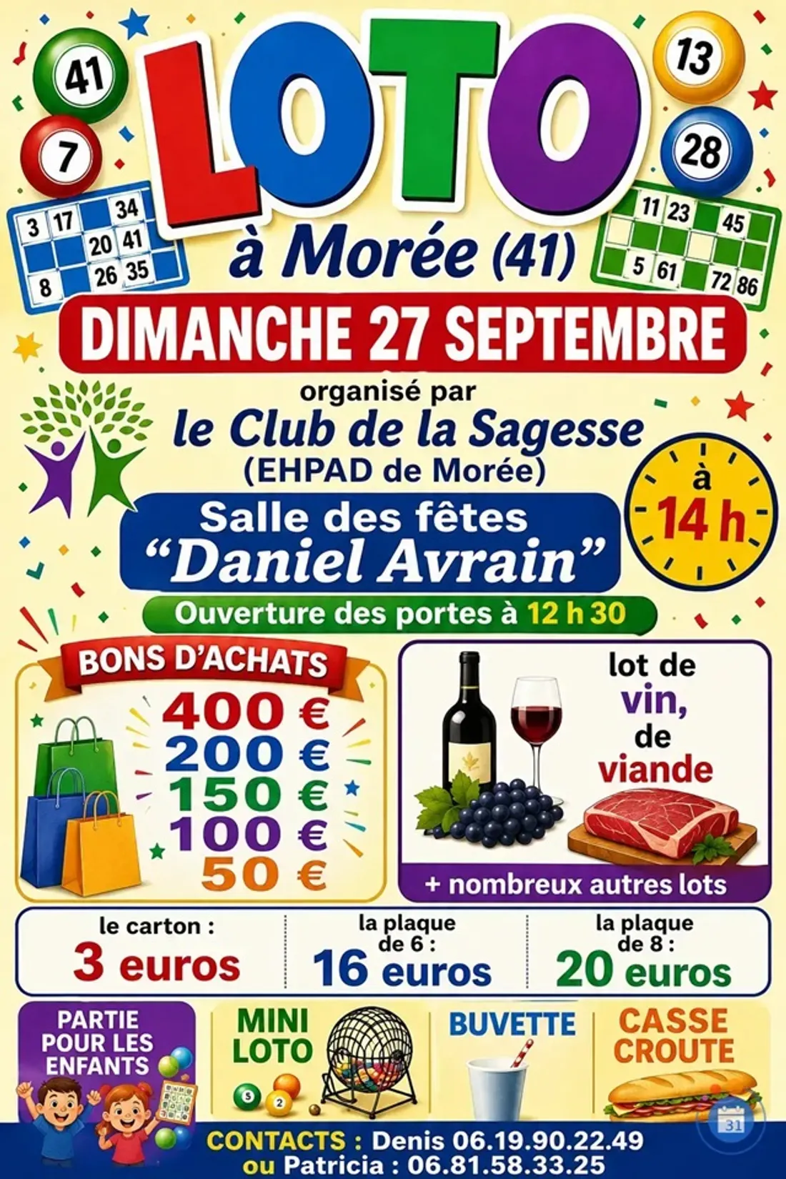 MORÉE (41) - Loto du club de la Sagesse