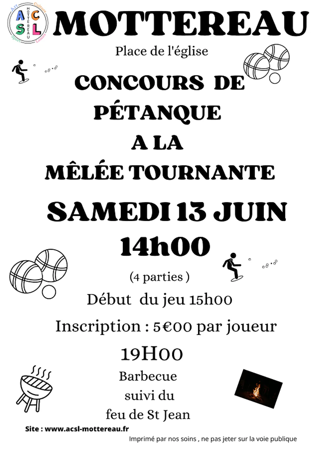 MOTTEREAU - Concours de pétanque à la mêlée tournante