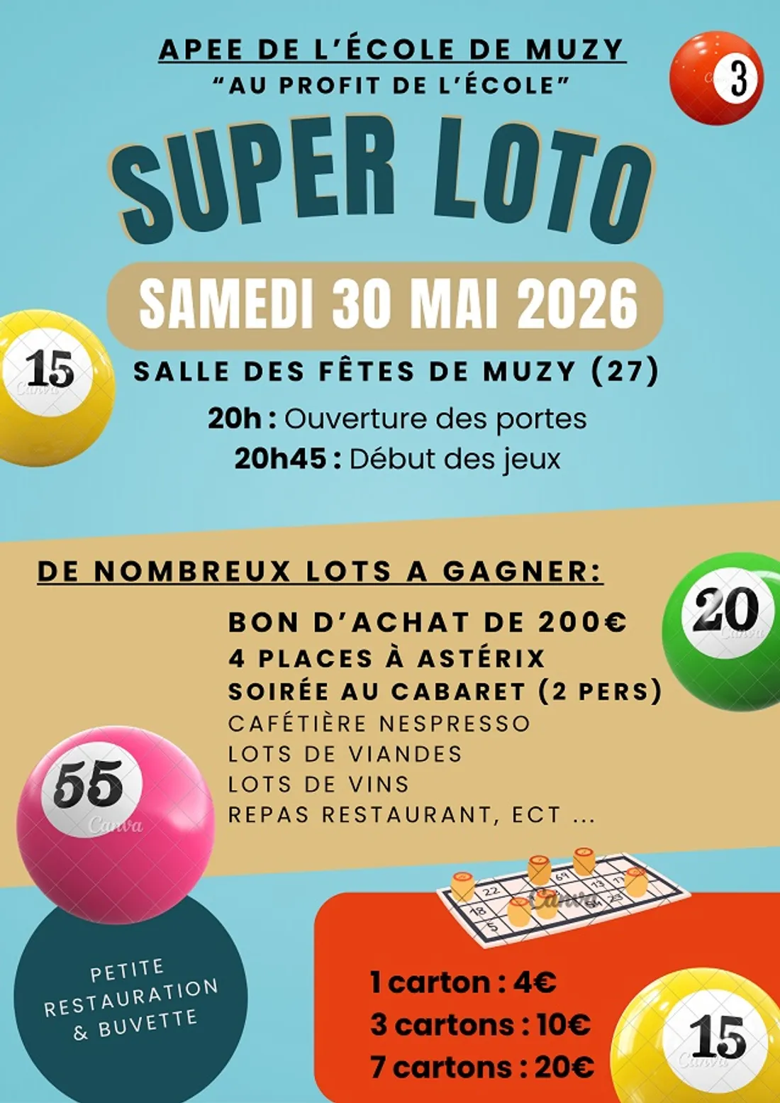 MUZY (27) - Loto de l'APEE