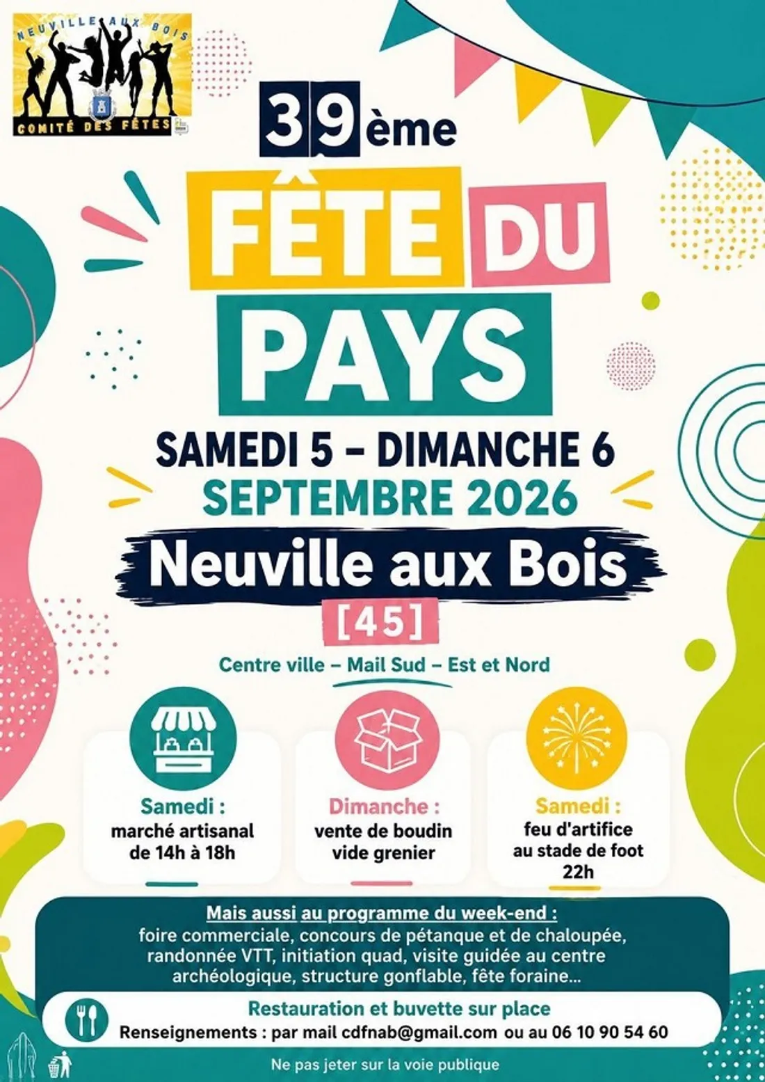 NEUVILLE-AUX-BOIS (45) - 39e fête du pays