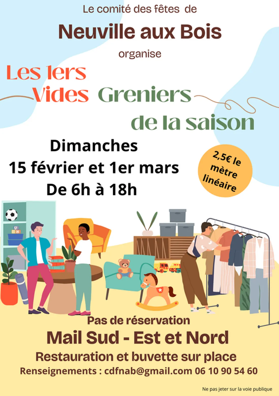 NEUVILLE-AUX-BOIS (45) – Vide-greniers du comité des fêtes