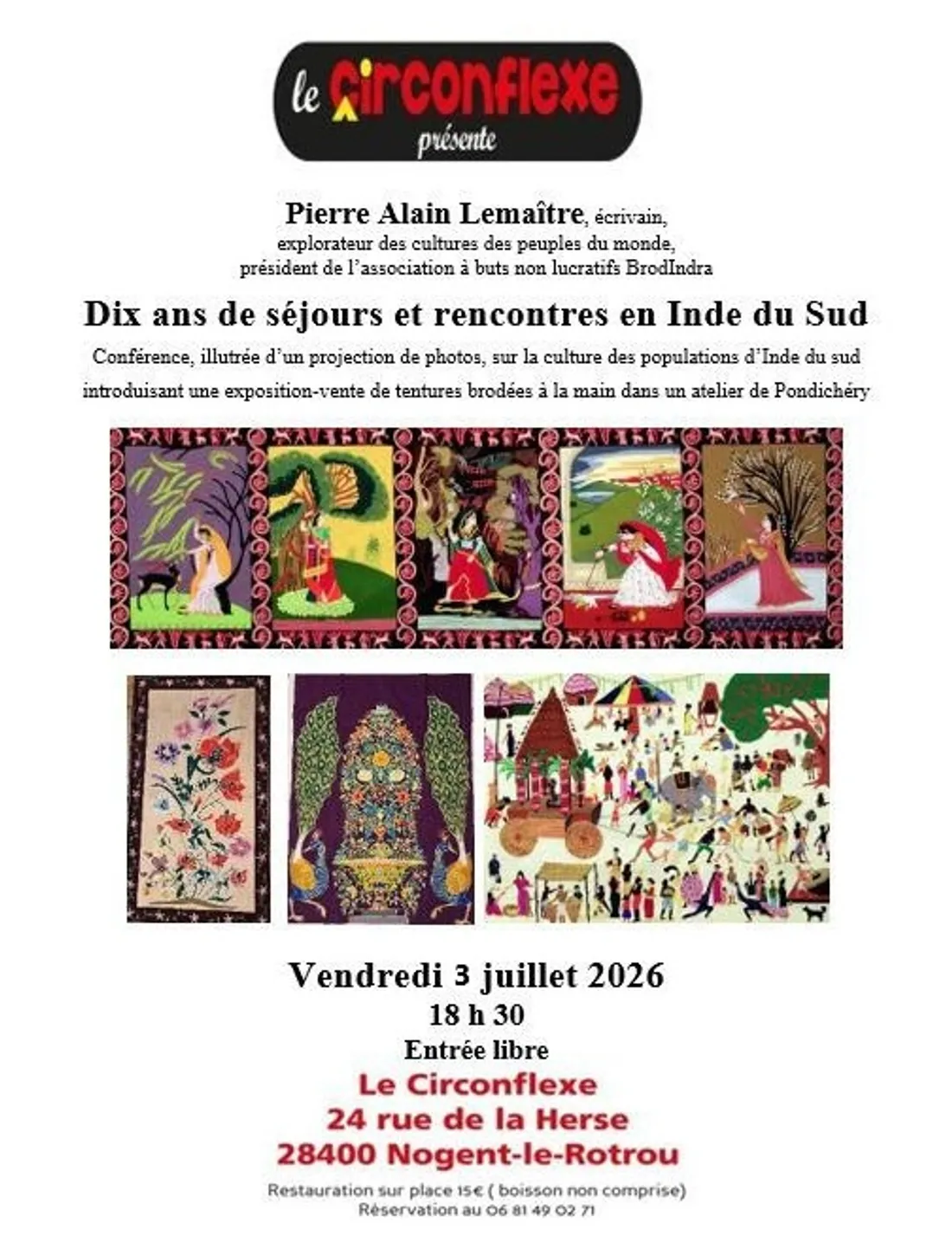 NOGENT-LE-ROTROU - Conférence : Dix ans de séjours et rencontres en Inde du Sud