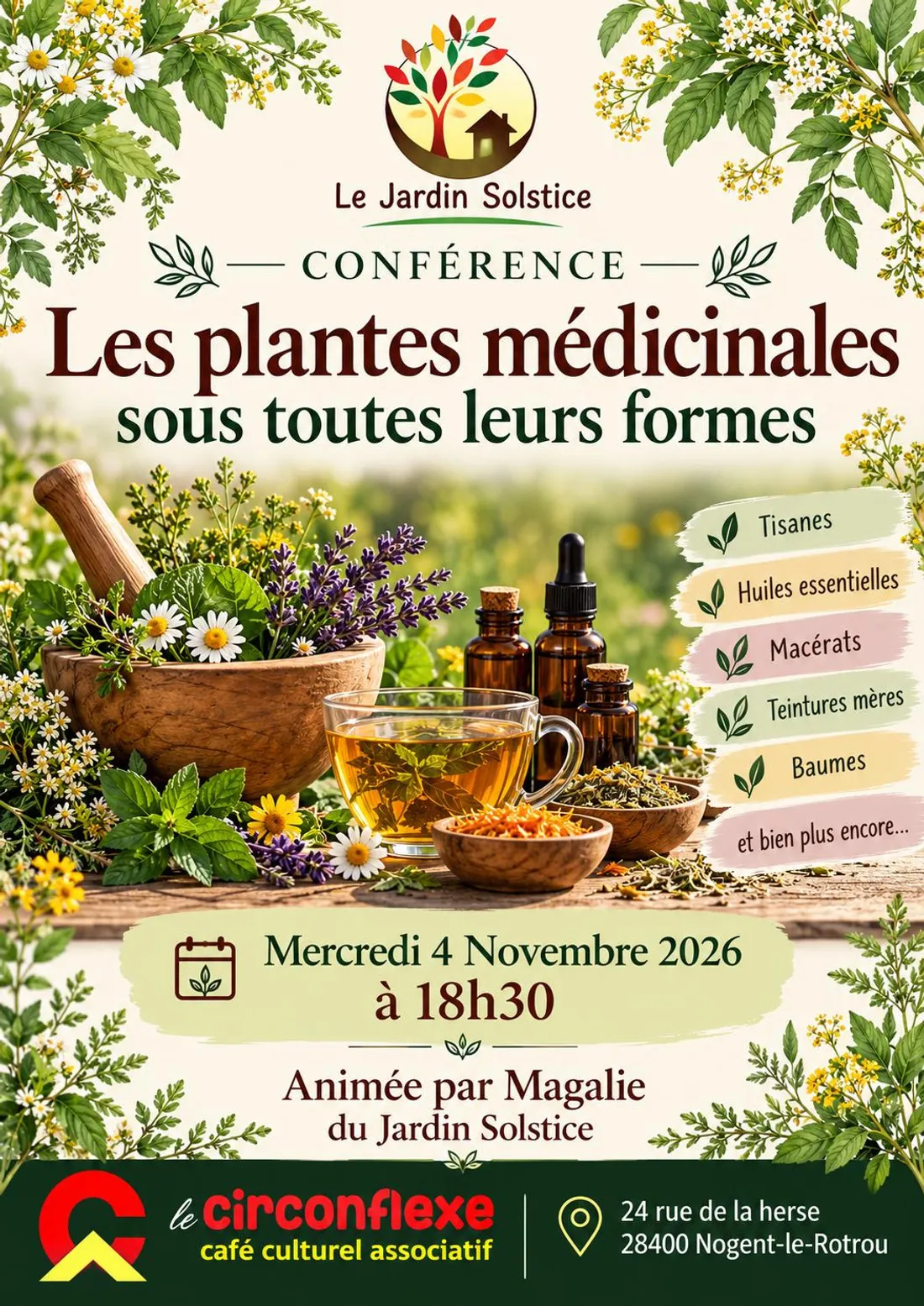 NOGENT-LE-ROTROU - Circonflexe : Conférence sur les plantes médicinales