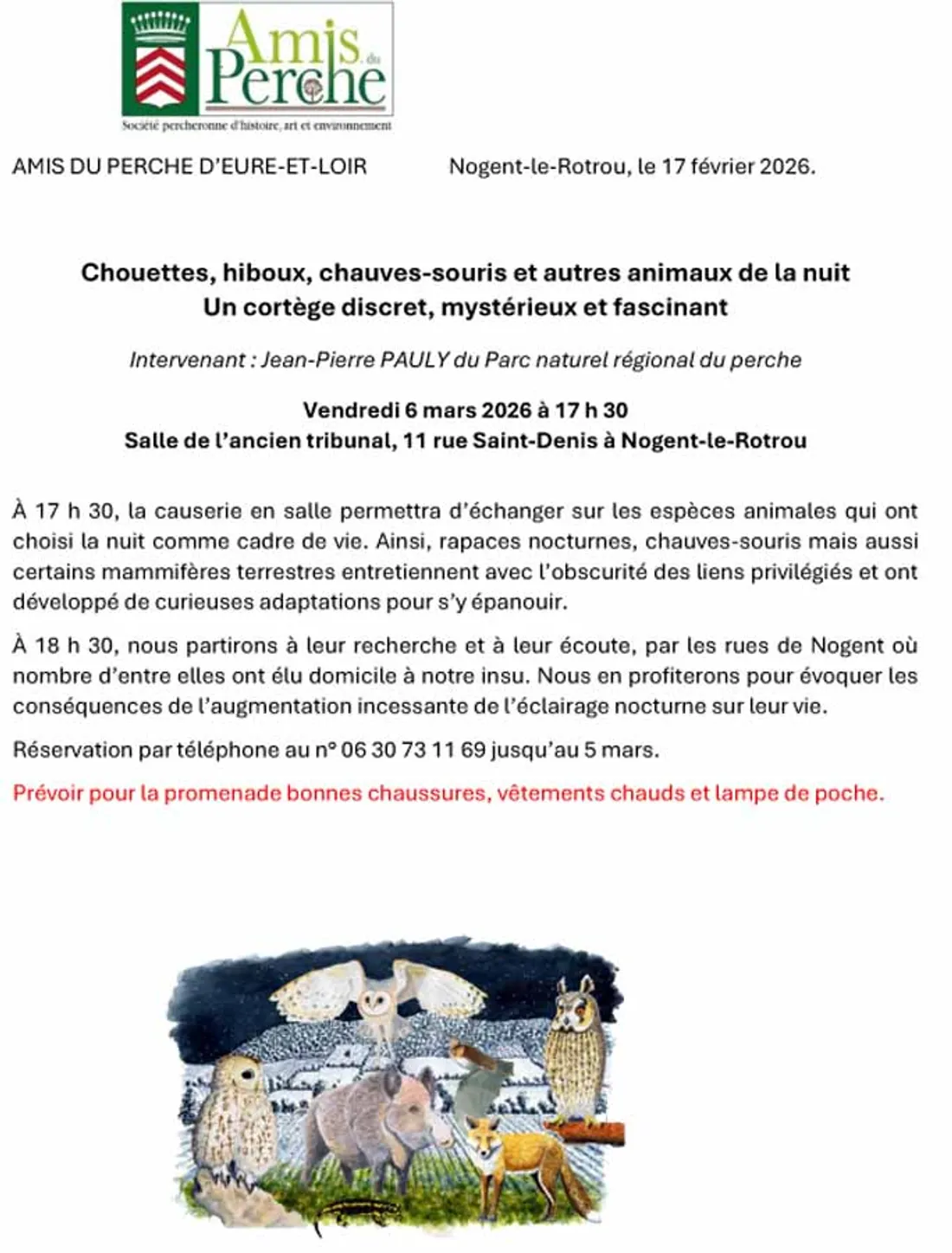 NOGENT-LE-ROTROU - Nature : Les animaux de la nuit