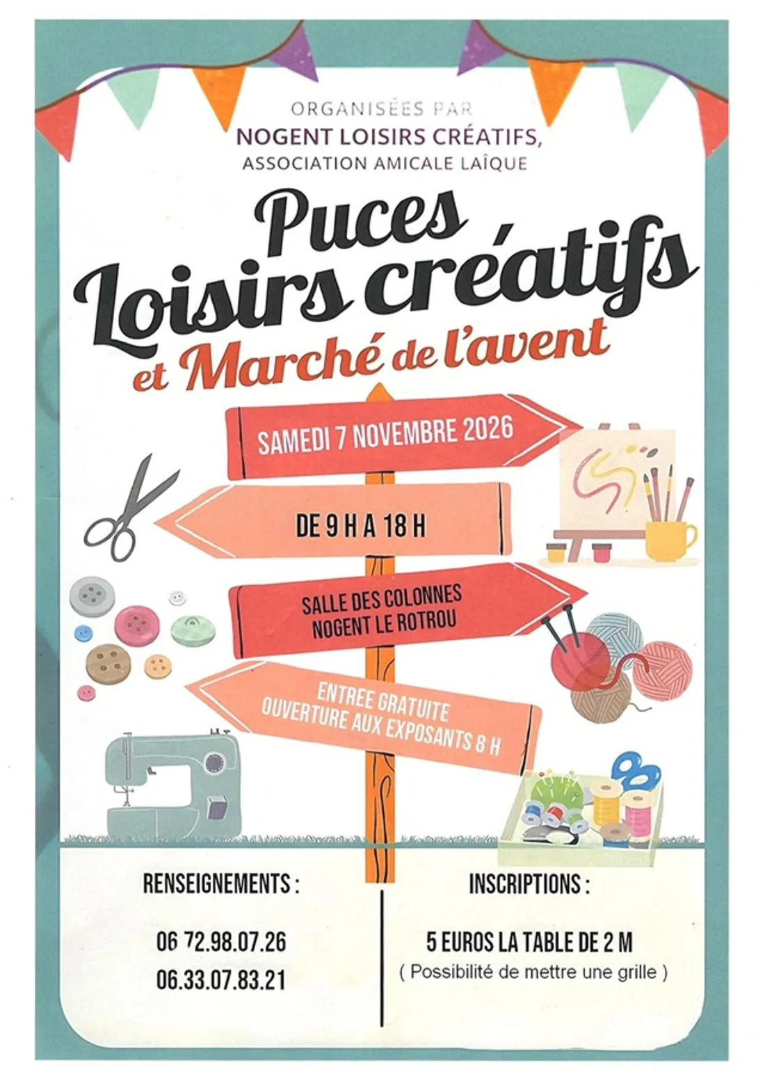 NOGENT-LE-ROTROU - Puces de Loisirs Créatifs & Marché de l'Avent