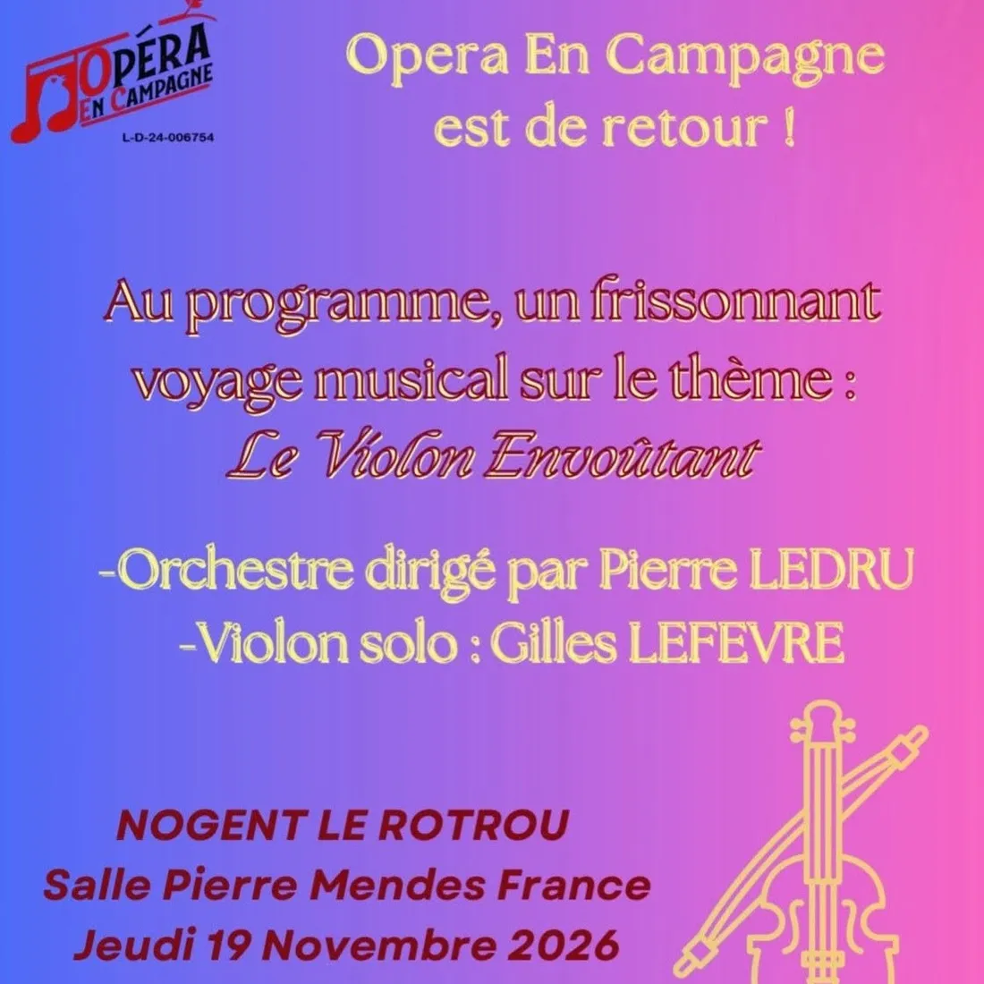 NOGENT-LE-ROTROU - Concert : Le violon envoûtant