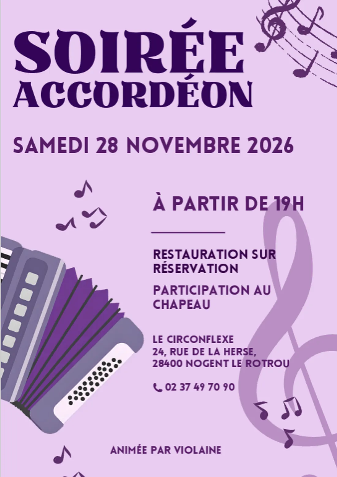 NOGENT-LE-ROTROU - Circonflexe : Soirée accordéon.