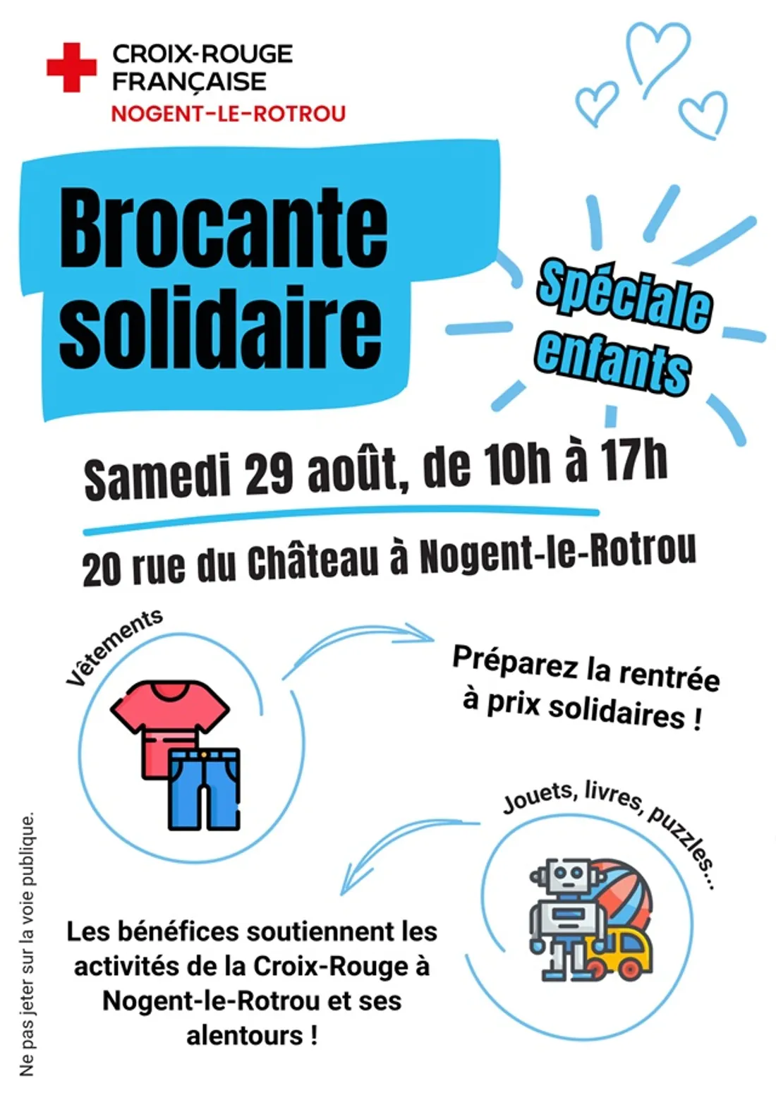 NOGENT-LE-ROTROU - Brocante solidaire de la Croix Rouge spéciale enfants