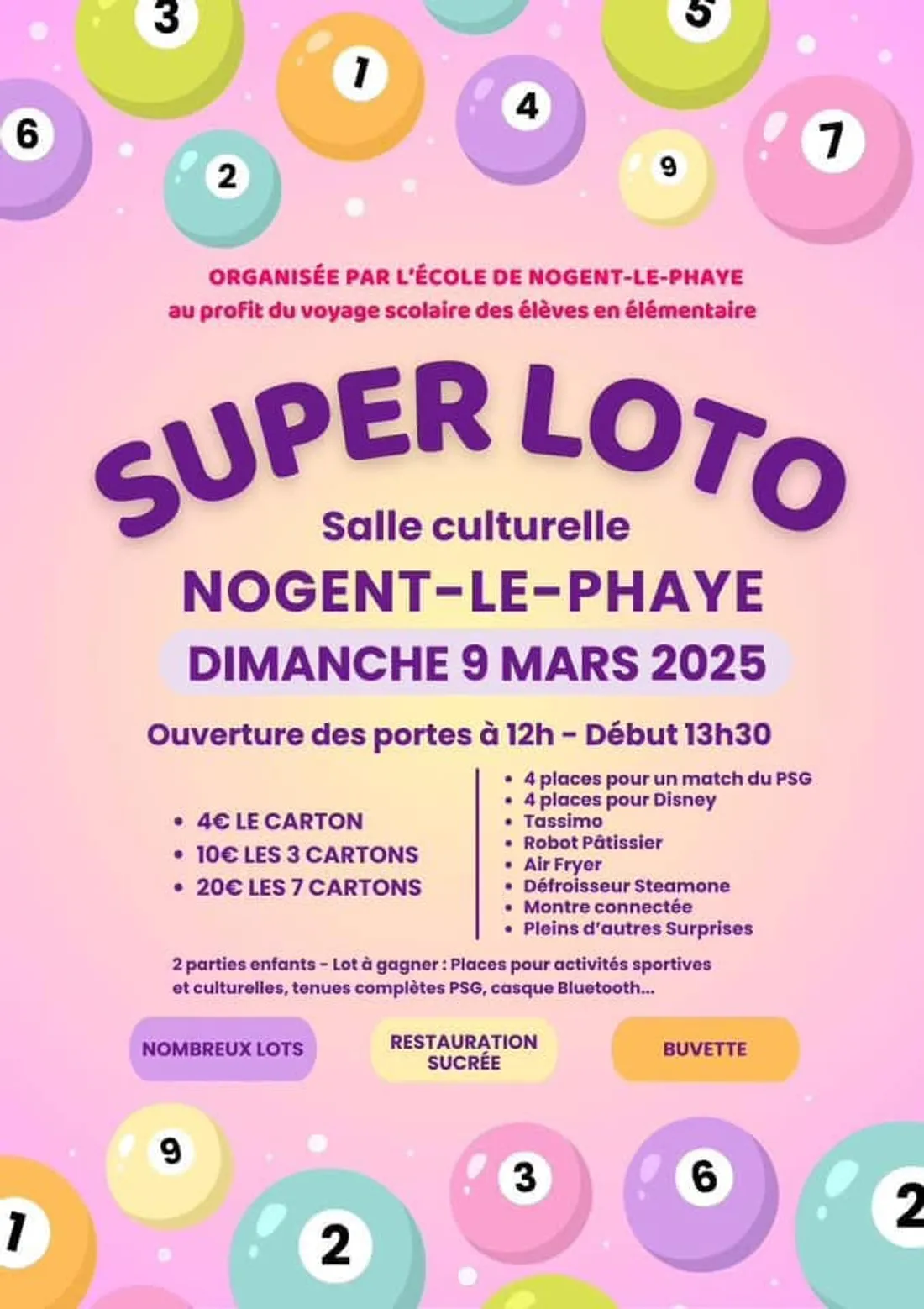 NOGENT-LE-PHAYE – Loto de l'école