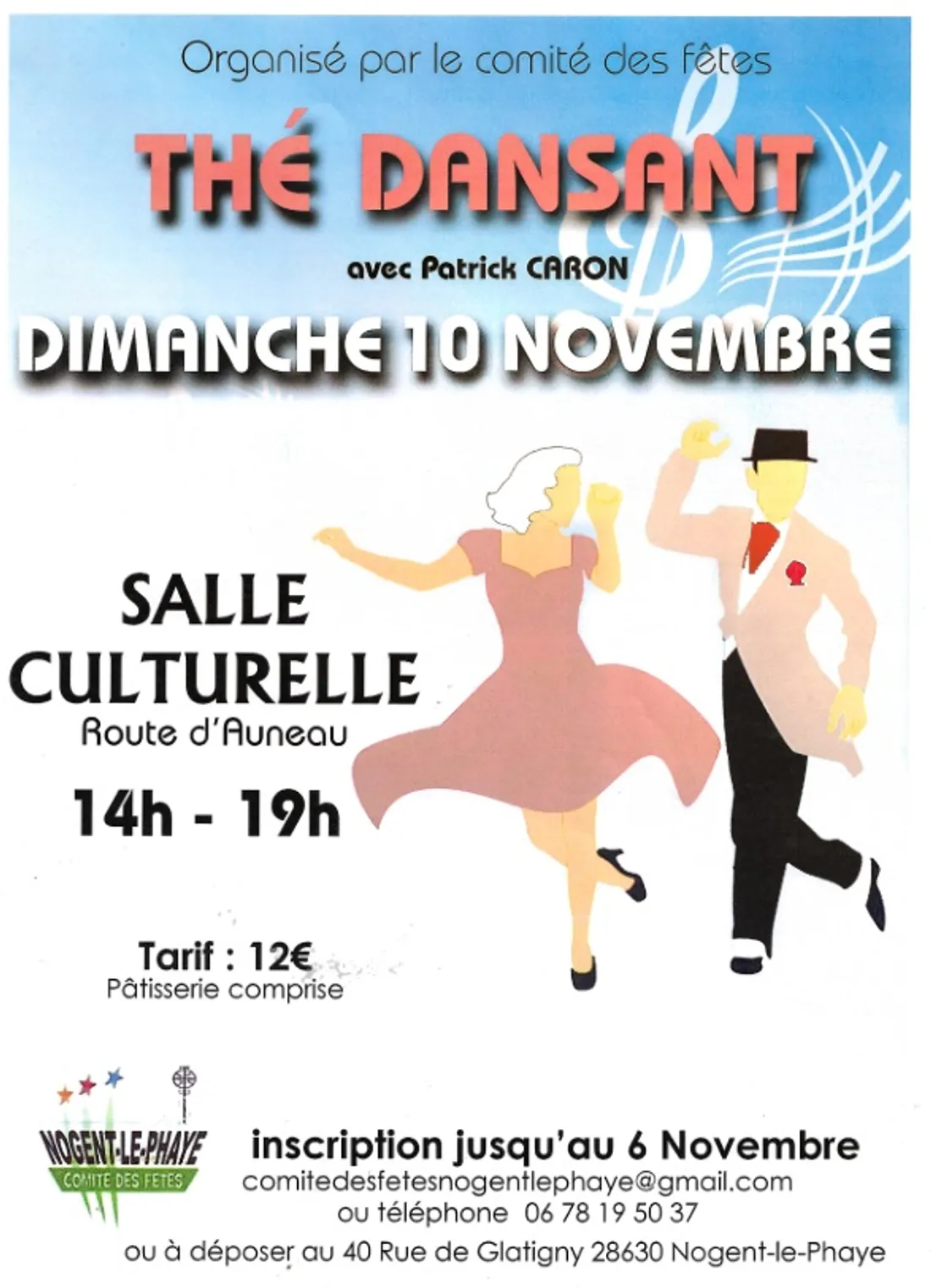 NOGENT-LE-PHAYE - Thé dansant du comité des fêtes avec Patrick Caron