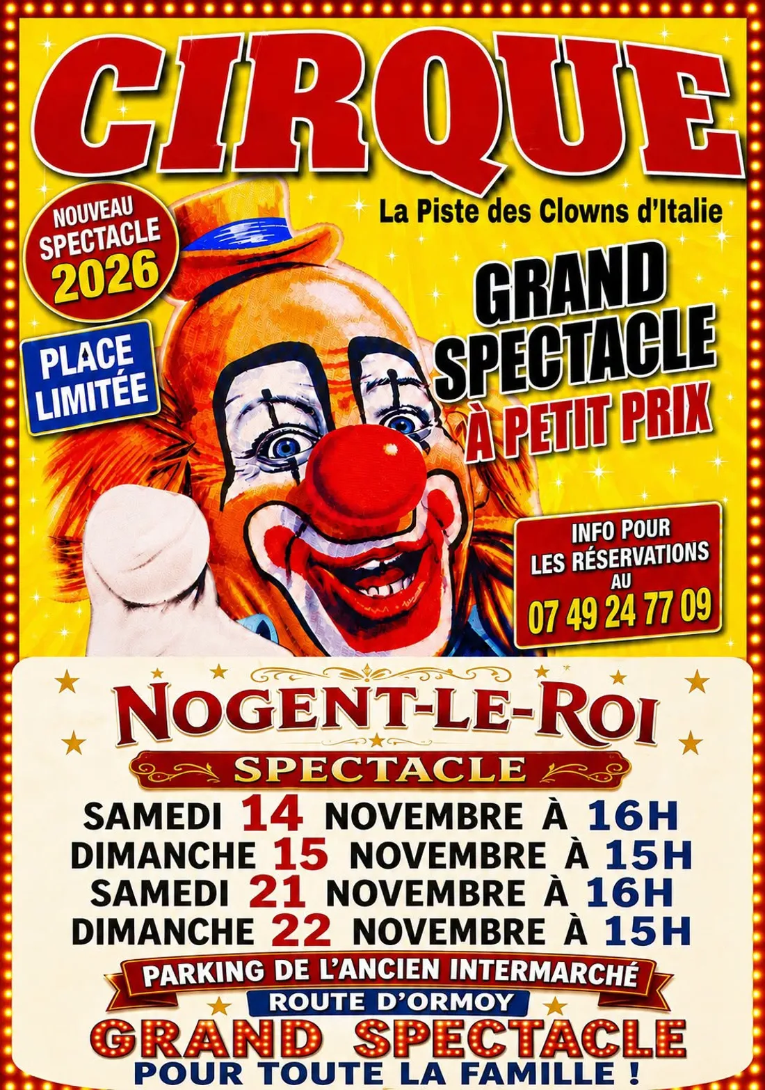 NOGENT-LE-ROI - Cirque : La piste des clowns d'Italie