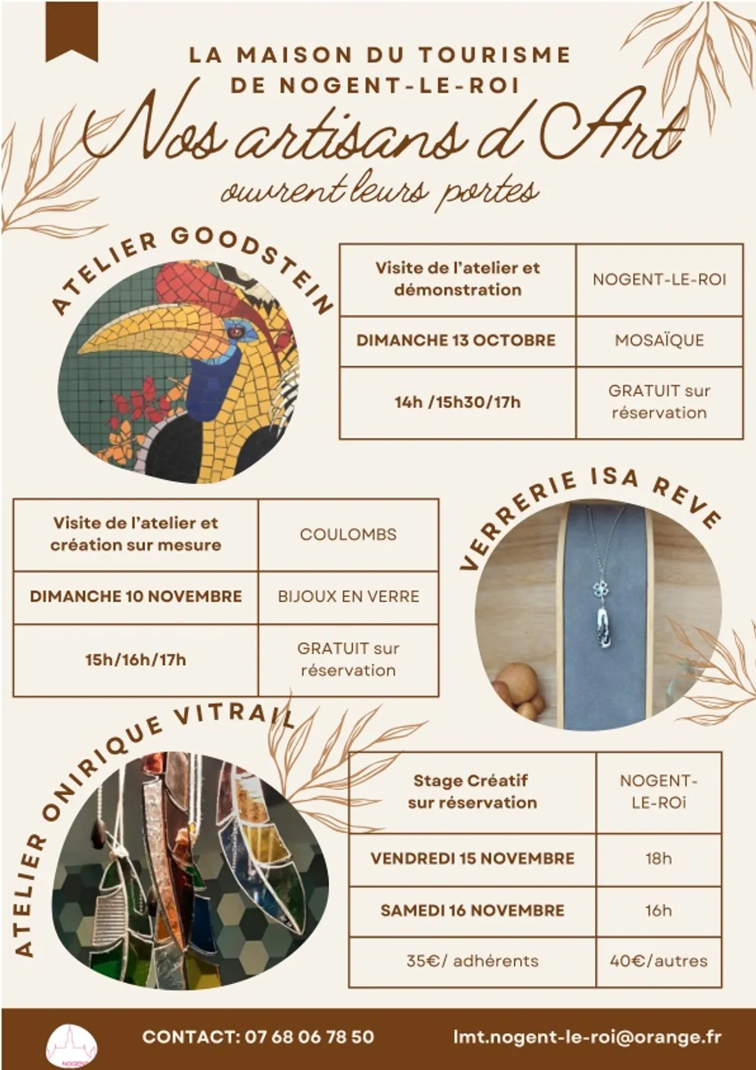 nogent-le-roi affiche visite atelier