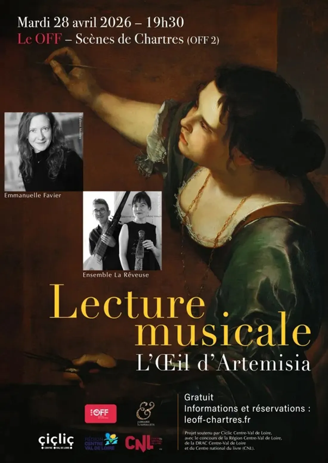 CHARTRES - Lecture musicale : l’œil d'Artemisia
