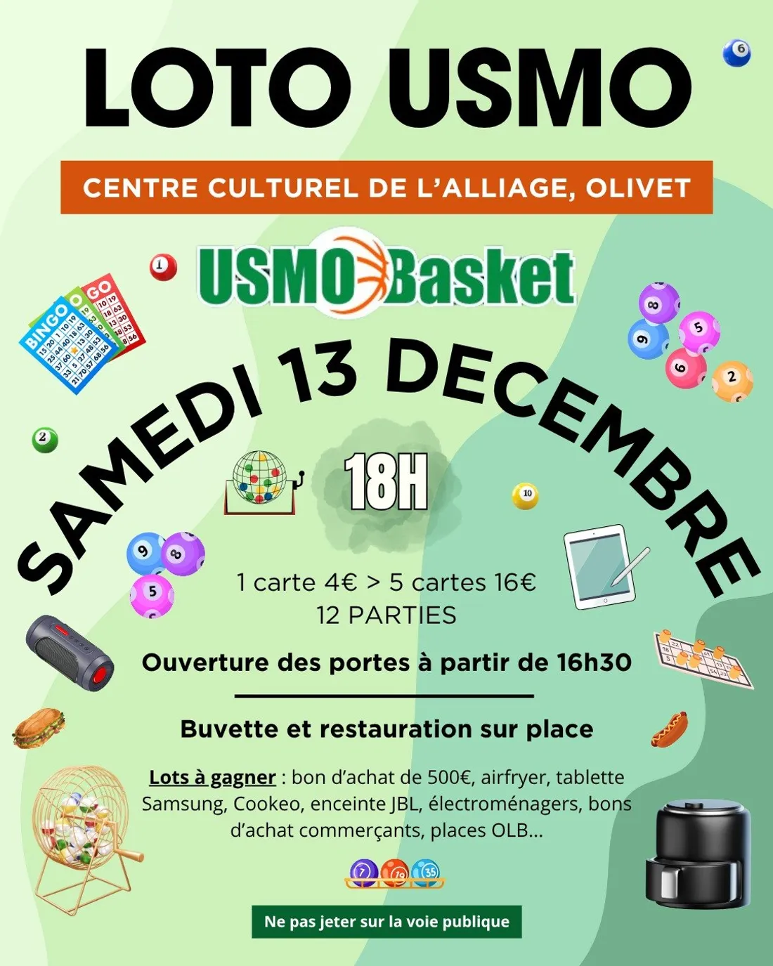 OLIVET (45) - Loto de l'USM Basket