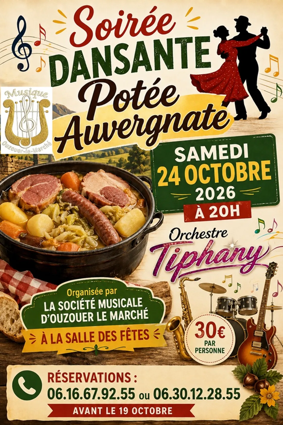 OUZOUER-LE-MARCHÉ (41) - Soirée dansante potée auvergnate