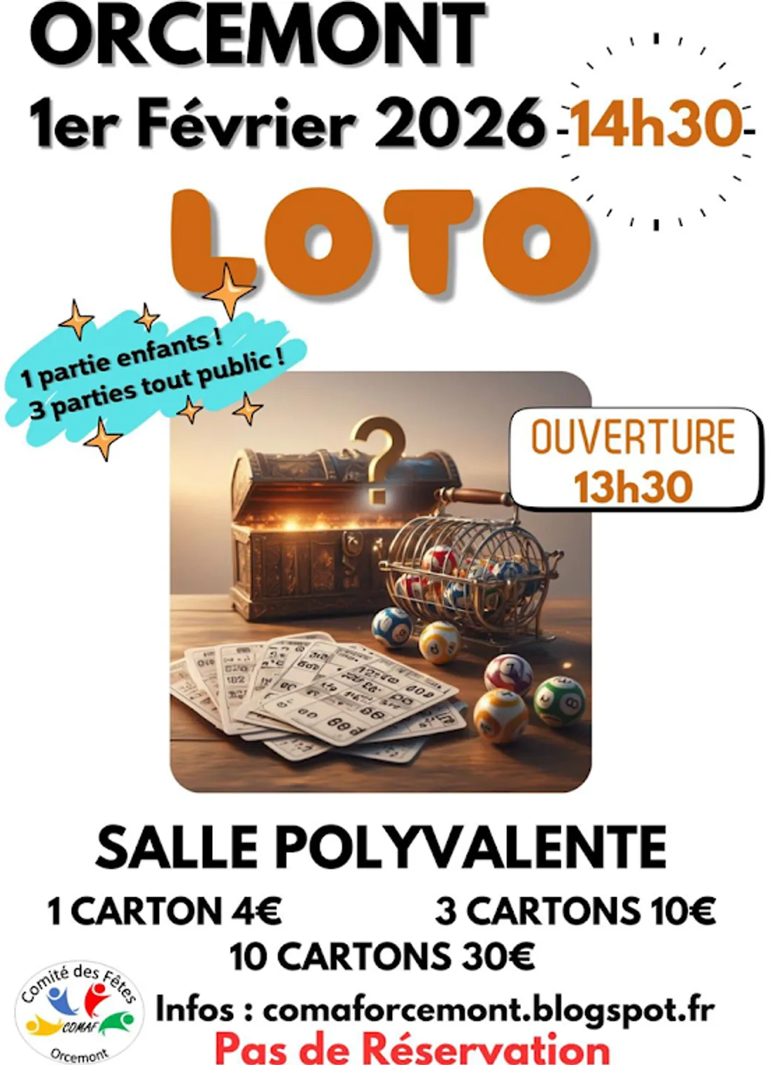 ORCEMONT (78) - Loto du comité des fêtes