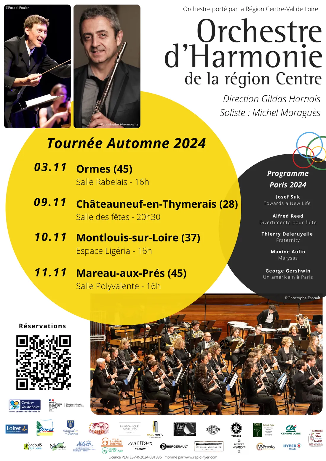 Orchestre d'Harmonie de la région Centre nov 2024