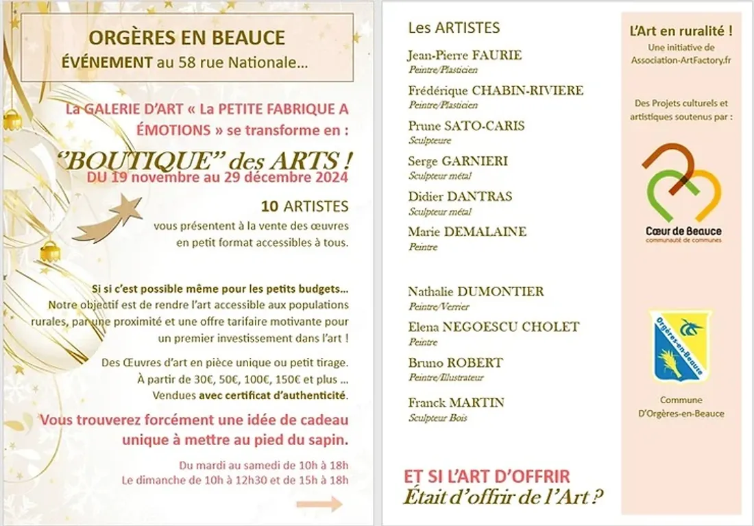 ORGÈRES-EN-BEAUCE - Boutique des arts