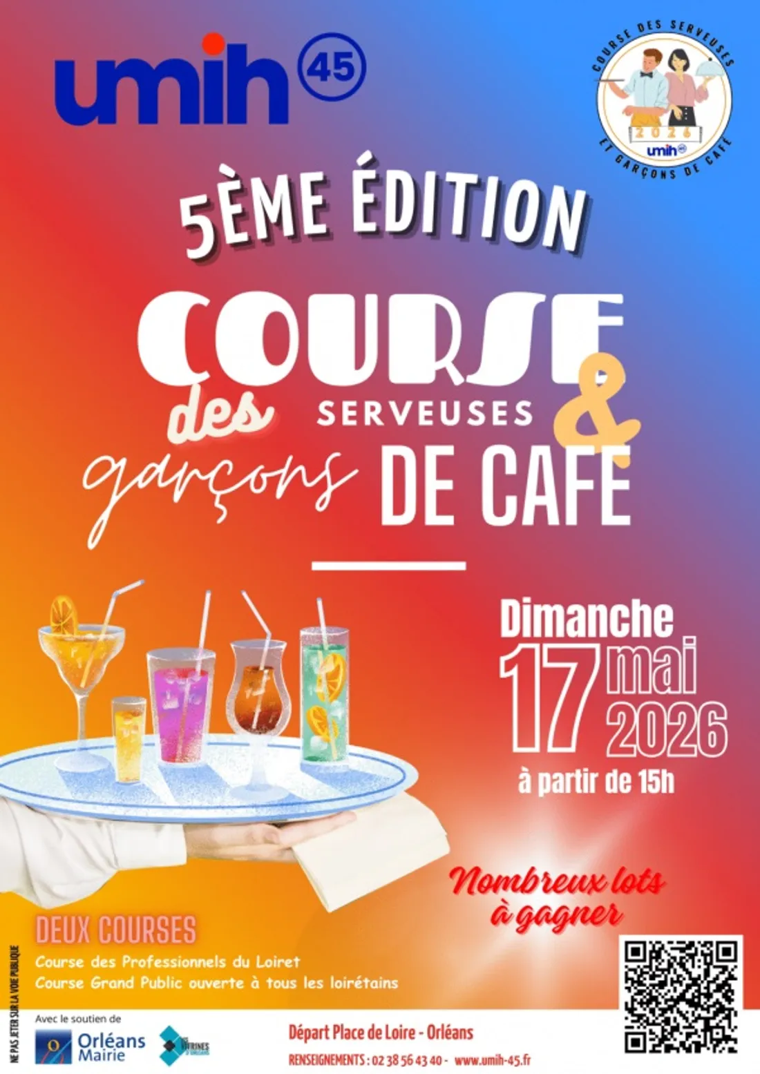 ORLÉANS (45) - Course des serveuses et garçons de café