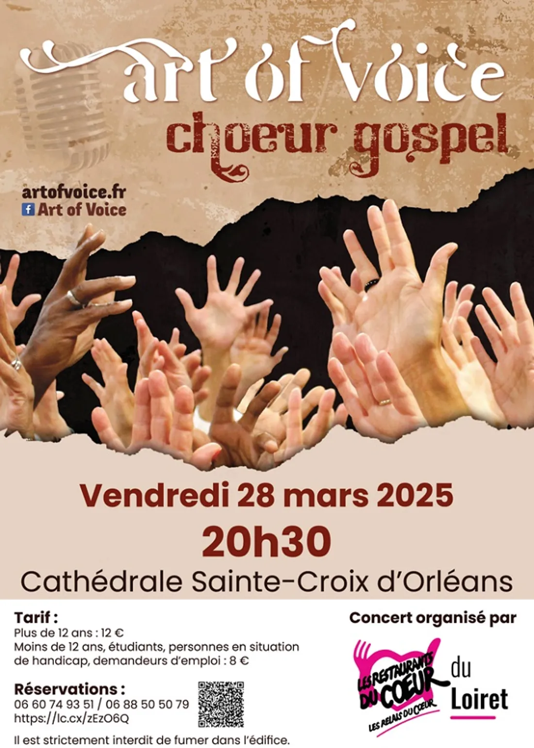 ORLÉANS (45) - Le chœur « Art of Voice » chante pour les Restos du Cœur du Loiret