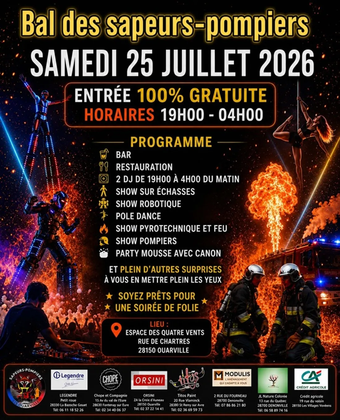 OUARVILLE - Bal des sapeurs-pompiers