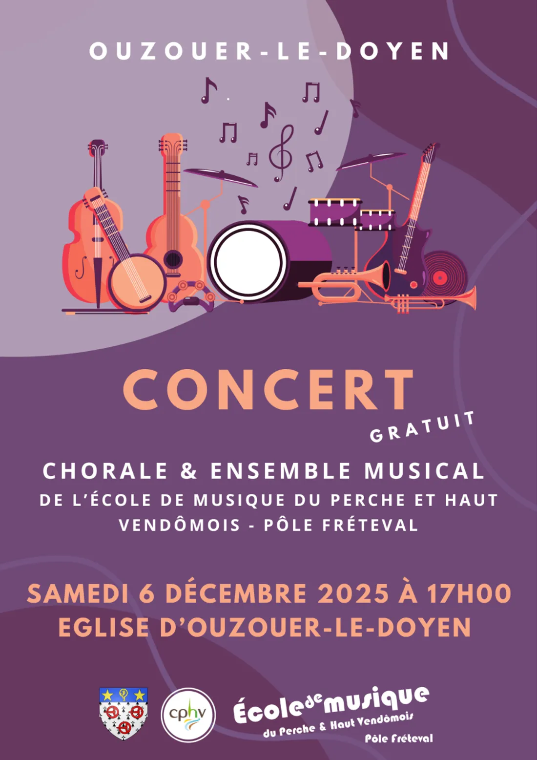 OUZOUER-LE-DOYEN (41) - Concert de l'école de musique du Perche et Haut Vendômois