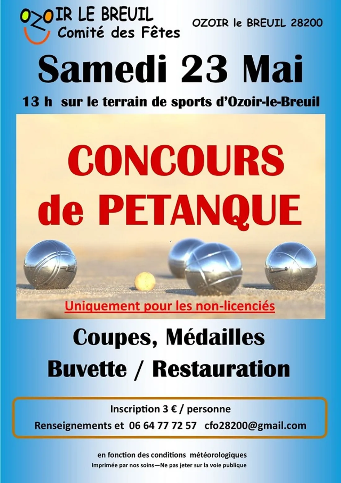 OZOIR-LE-BREUIL - Concours de pétanque