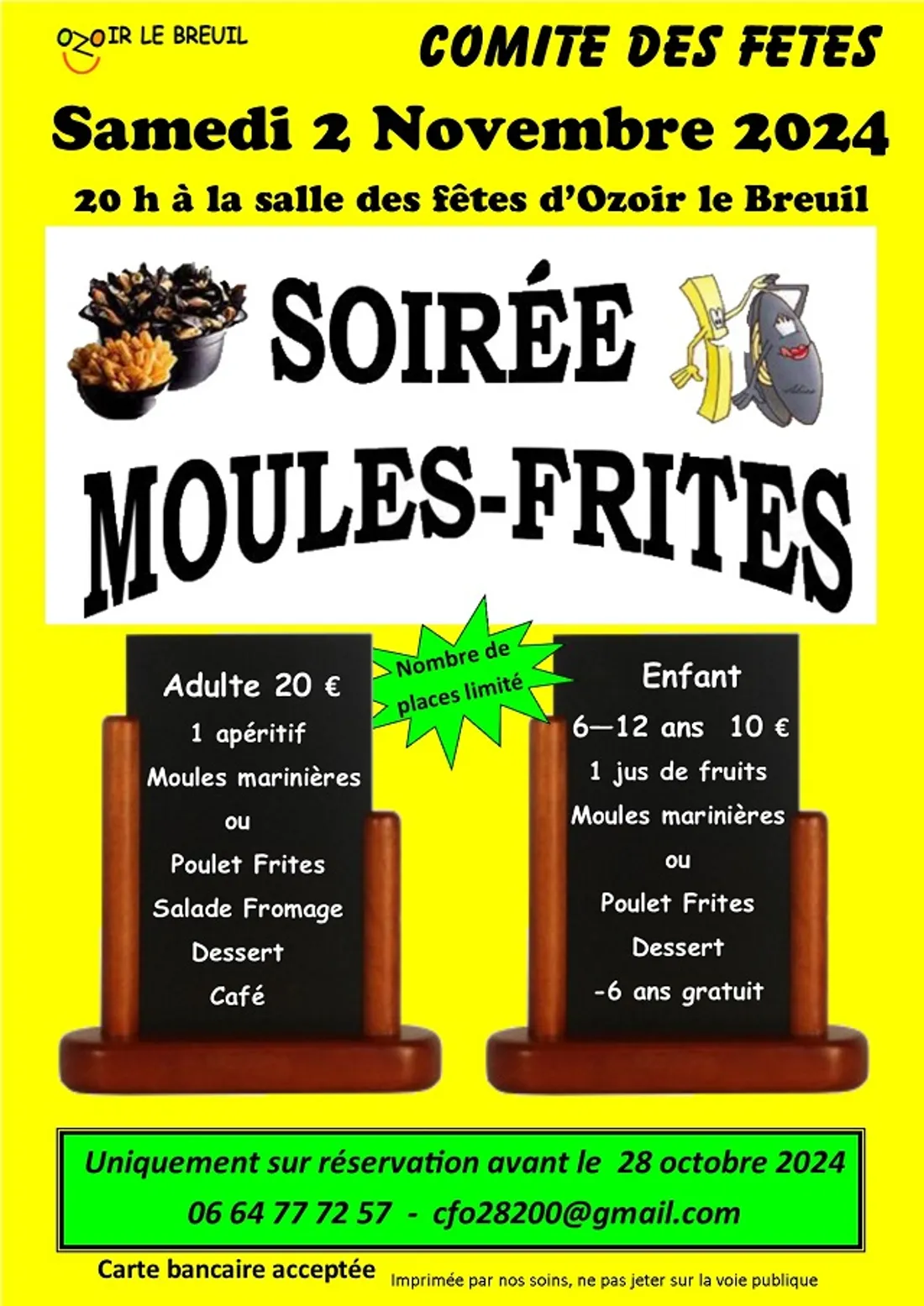OZOIR-LE-BREUIL - Soirée moules frites du comité des fêtes