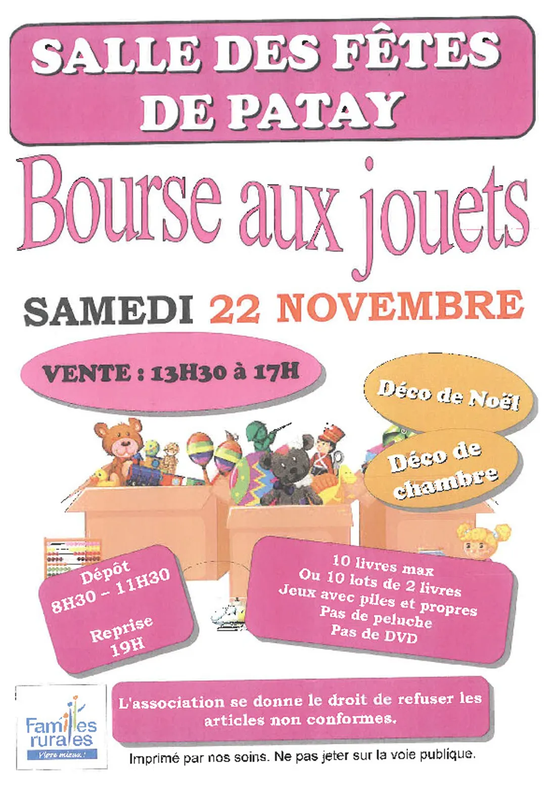 PATAY (45) - Bourse aux jouets