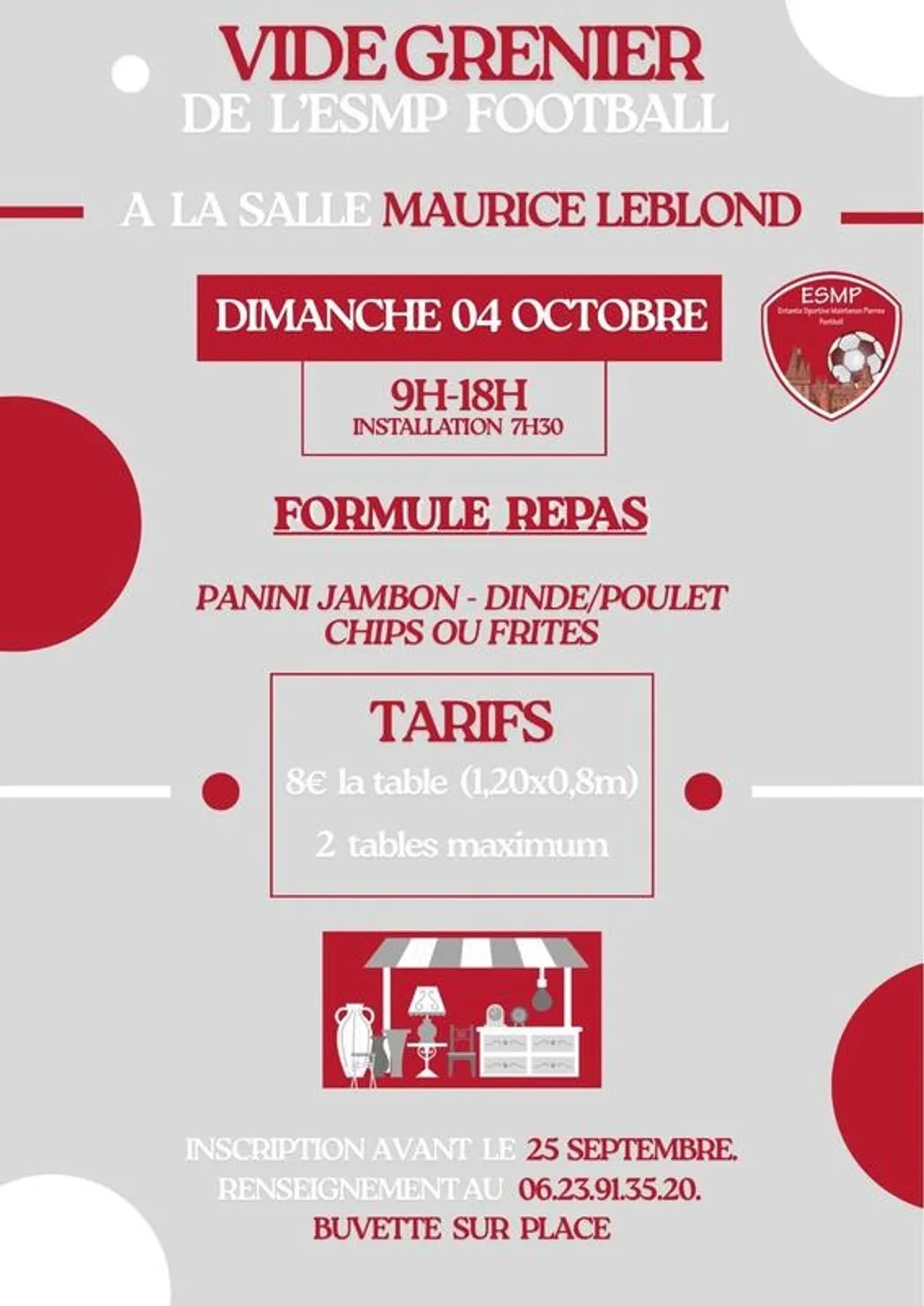 PIERRES - Vide-greniers de l'ESMP Football