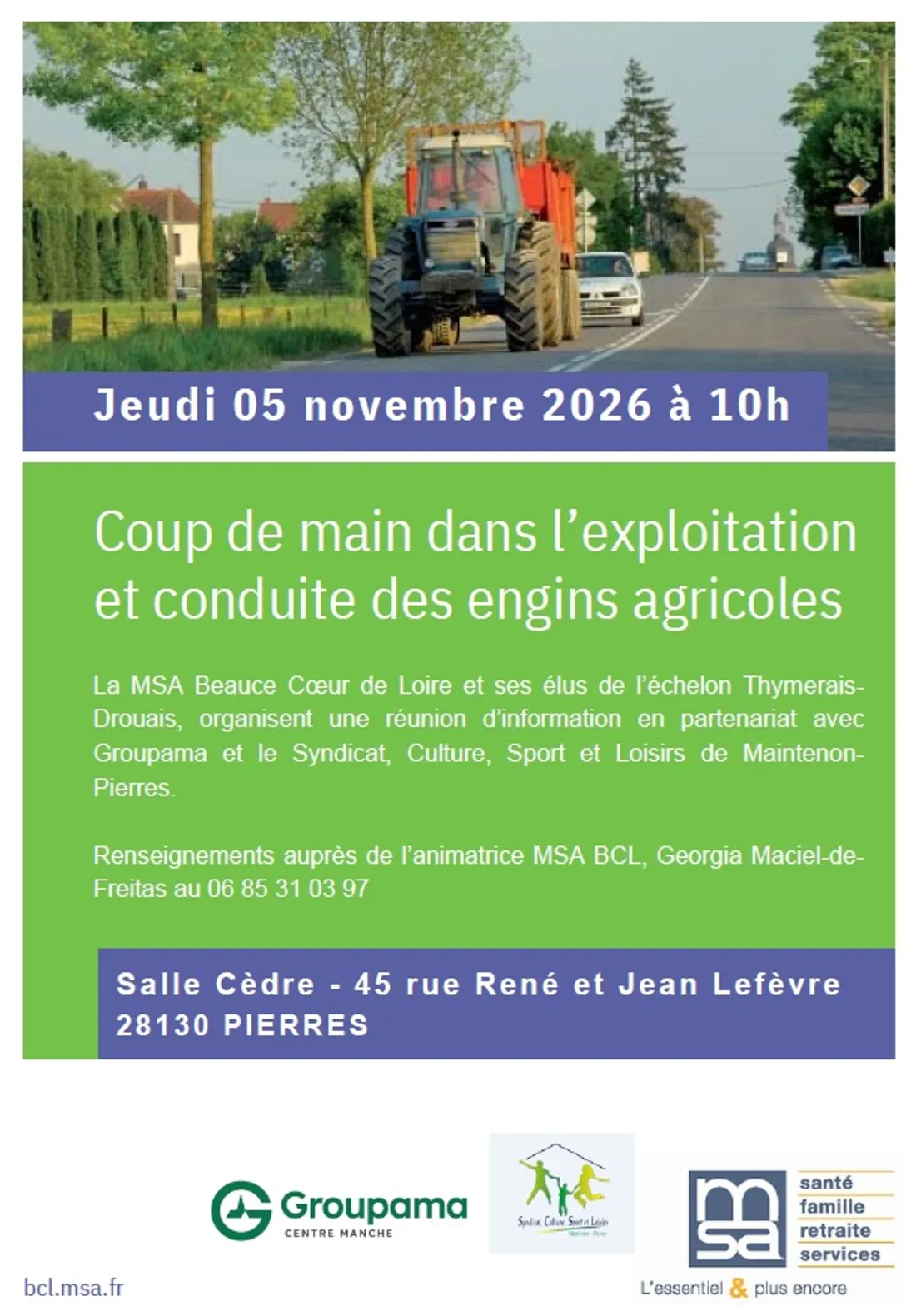 PIERRES - Réunion d'information : Coup de main dans l’exploitation