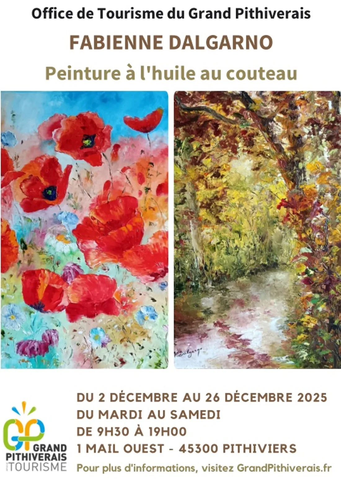 PITHIVIERS (45) - Exposition : Fabienne Dalgarno - Peinture à l'huile au couteau