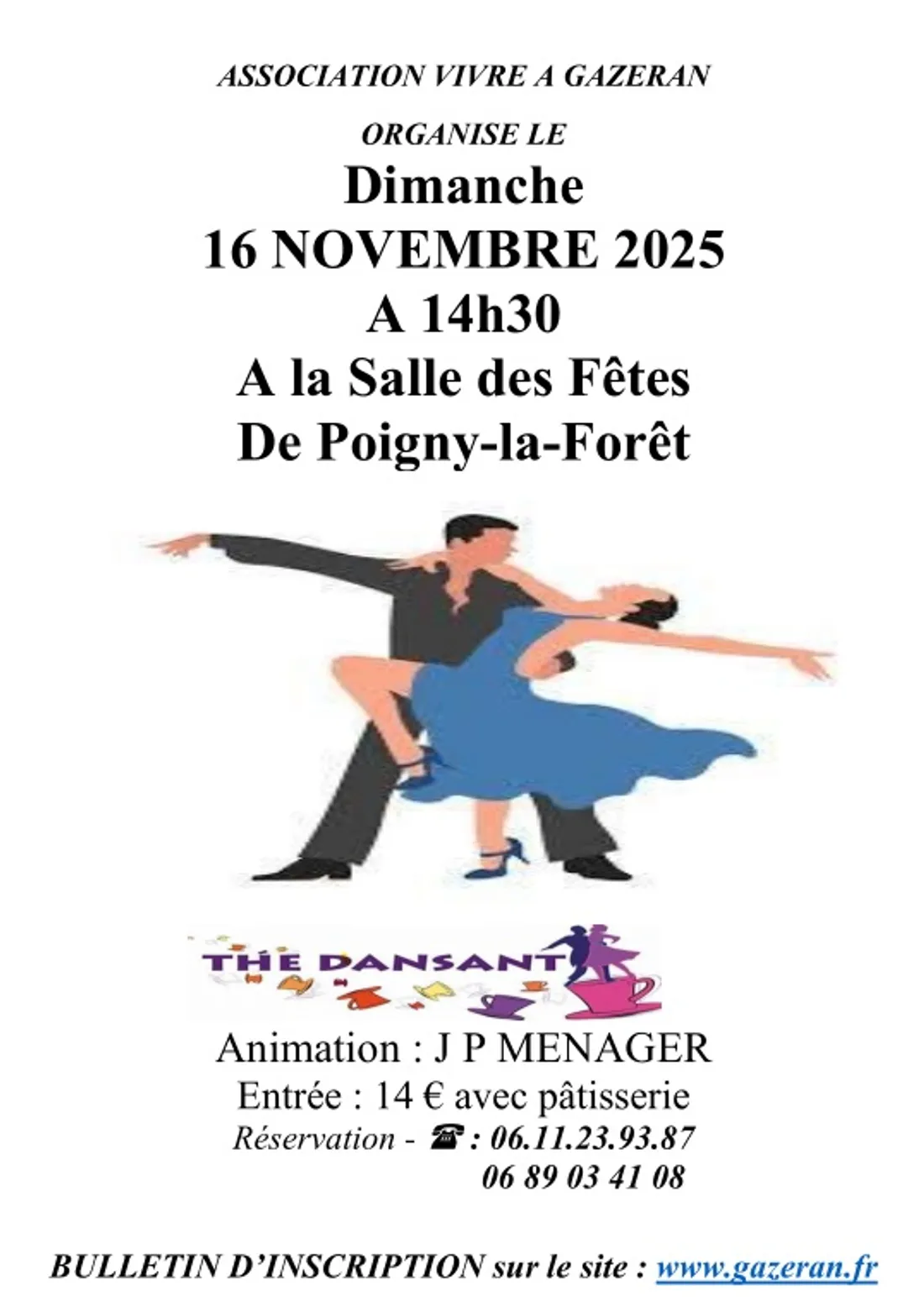 POIGNY-LA-FORÊT (78) - Thé dansant avec Jean-Pierre Ménager