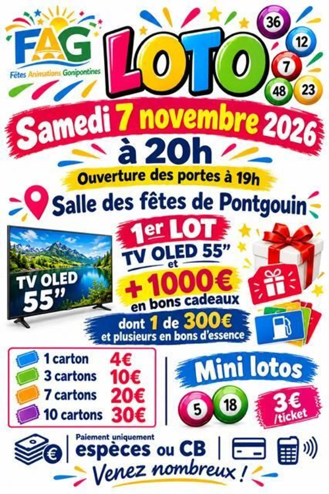PONTGOUIN - Loto de Fêtes Animations Gonipontines