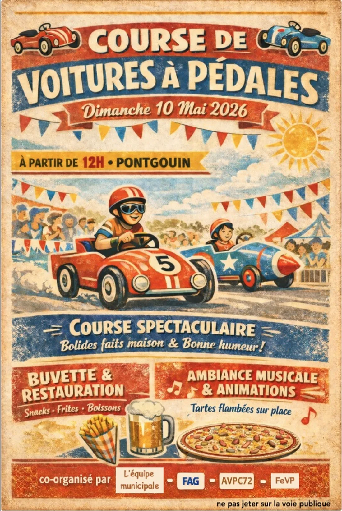 PONTGOUIN - Course de voitures à pédales