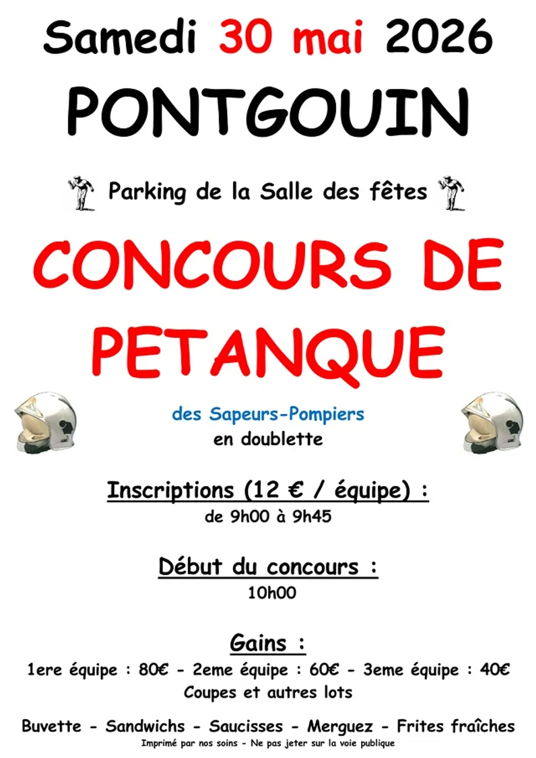 PONTGOUIN - Concours de pétanque