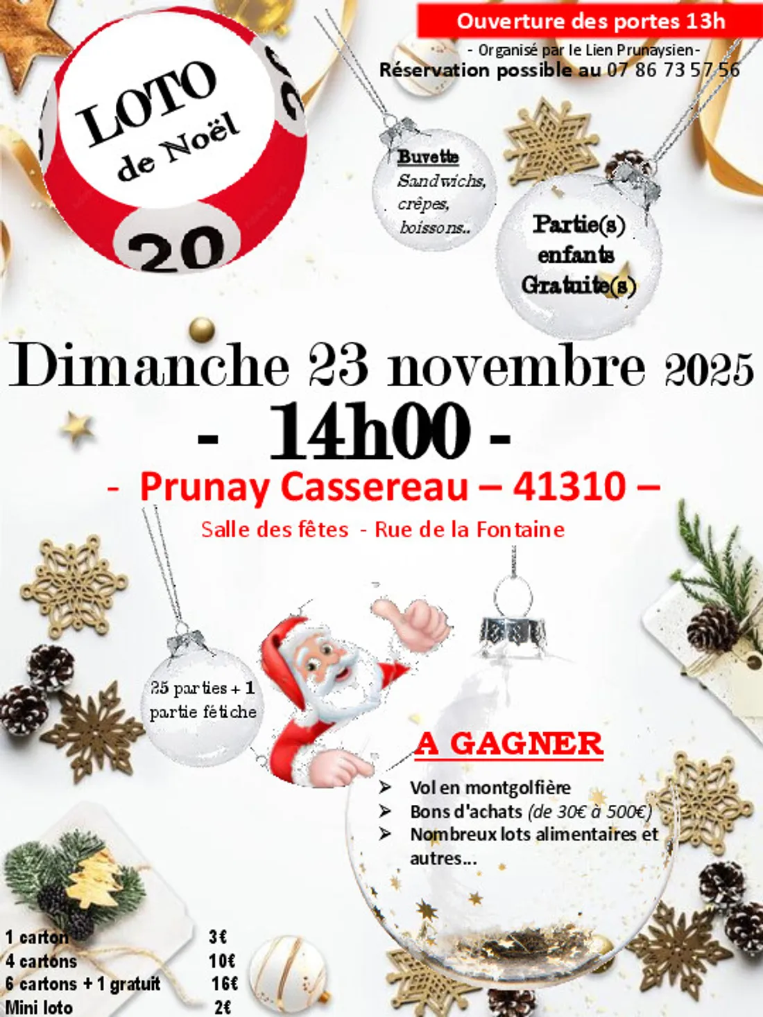 PRUNAY-CASSEREAU (41) - Loto du Lien Prunaysien