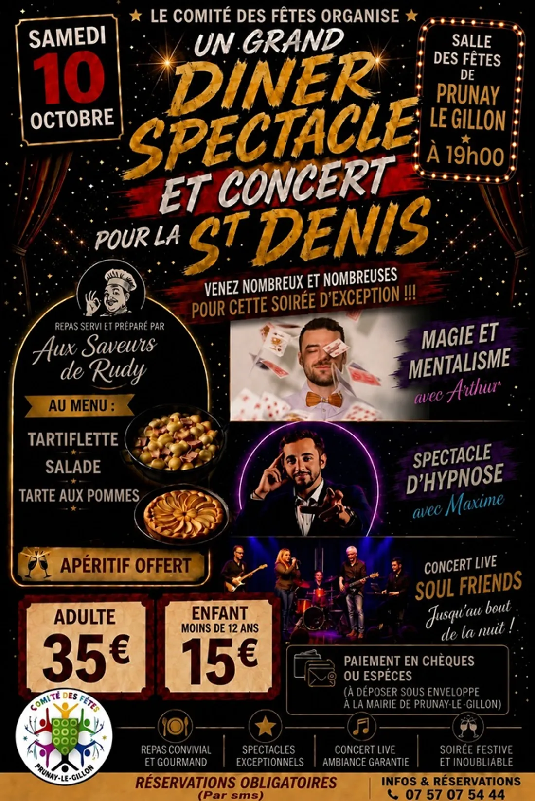 PRUNAY-LE-GILLON - Dîner spectacle et concert