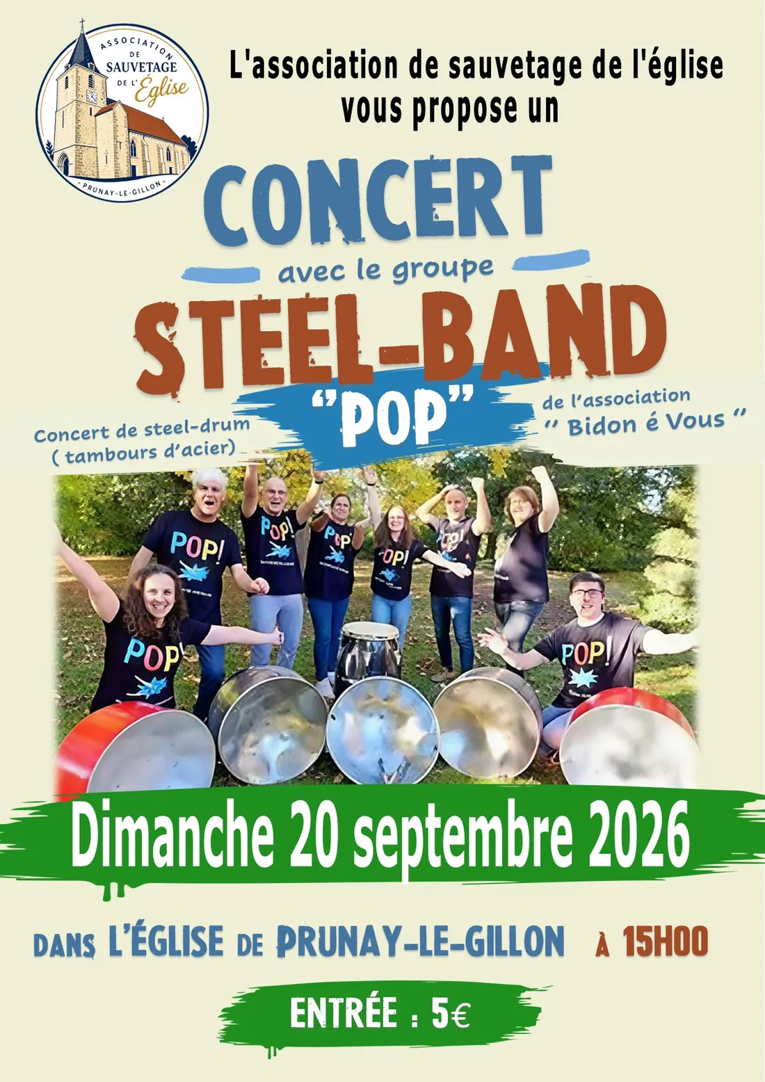 PRUNAY-LE-GILLON - Concert : Steel-Band