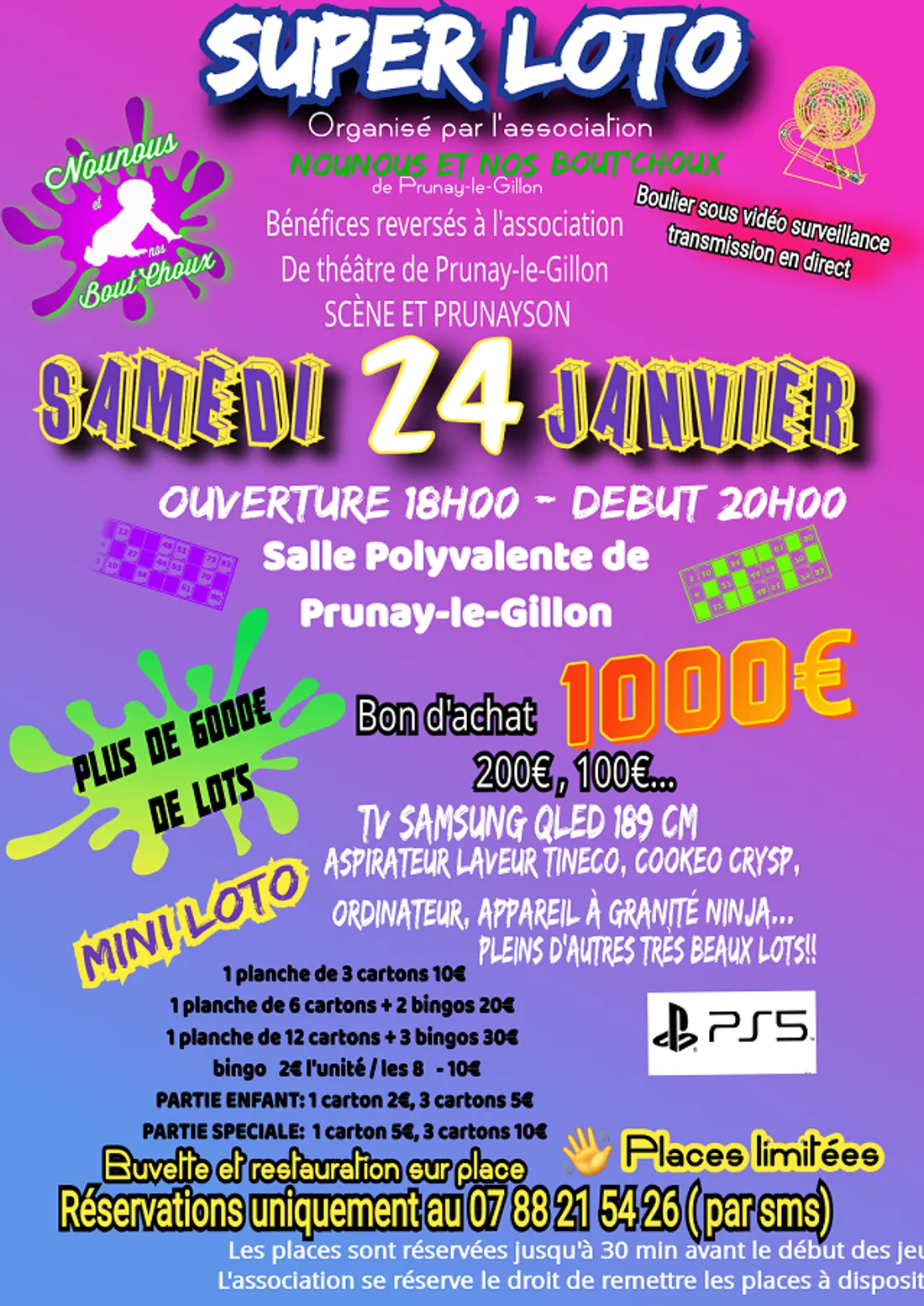 PRUNAY-LE-GILLON - Loto de l'association Nounous et nos Bout'Choux